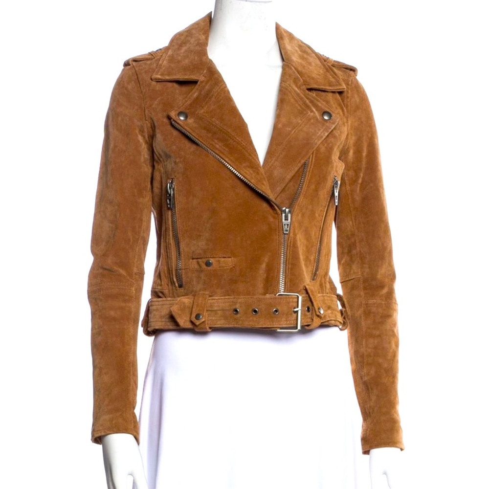 BLANKNYC Suede/leather biker jacket size: Small